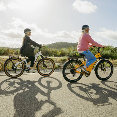 Step-through commuter e-bike for heavy riders and tall riders